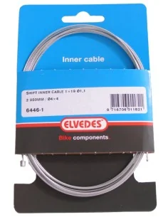 Schakel binnenkabel Elvedes 2250mm verzinkt ø1,1mm Shimano / Sram N-nippel (op kaart)