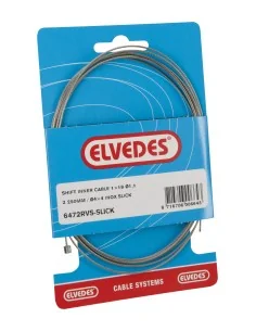 Schakel binnenkabel Elvedes 2250mm RVS Slick ø1,1mm Shimano / SRAM N-nippel (op kaart) - Zilver