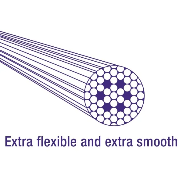 Schakel binnenkabel Elvedes 2250mm RVS Slick Ø1,1mm N-nippel (op kaart) - Zilver