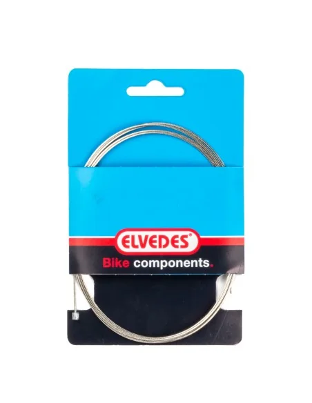 Schakel binnenkabel Elvedes 2250mm verzinkt ø1,1mm Shimano / Huret N-nippel en T-nippel (op kaart) - Zilver