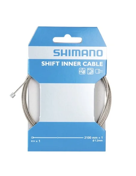 Versnelling binnenkabel Shimano ø1,2 x 2100mm (10 stuks) - Zilver