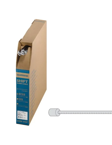 Schakel binnenkabel Shimano 1.2 x 2100mm (100 stuks) - Zilver