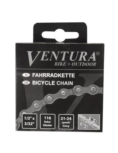 Ketting 8 speed Ventura 1/2 x 3/32" 116 schakels - inclusief sluitschakel