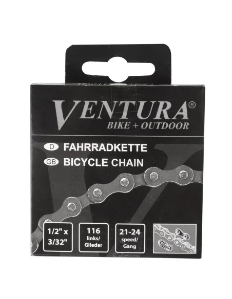 Ketting 8 speed Ventura 1/2 x 3/32" 116 schakels - inclusief sluitschakel