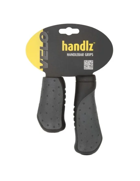 Handvatset Velo Ergogel D2 135/92mm met gelvulling - zwart/grijs