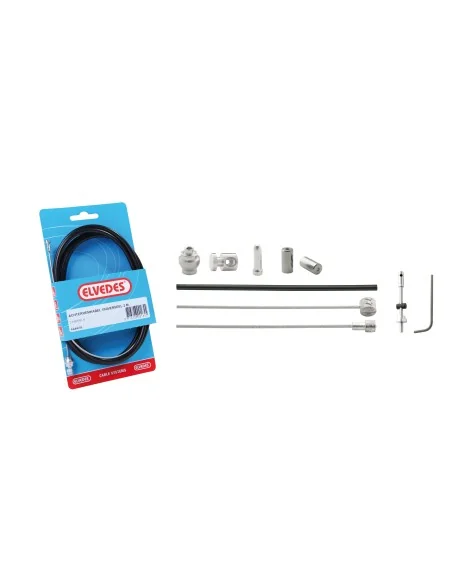 Trommelrem kabelkit Elvedes 1700mm / 2250mm verzinkt - zwart (op kaart)