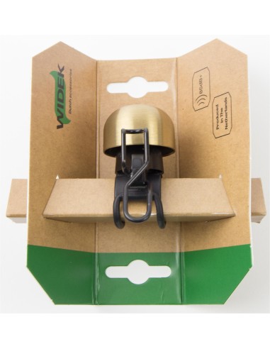 Fietsbel Widek paperclip XXL - goud/zwart