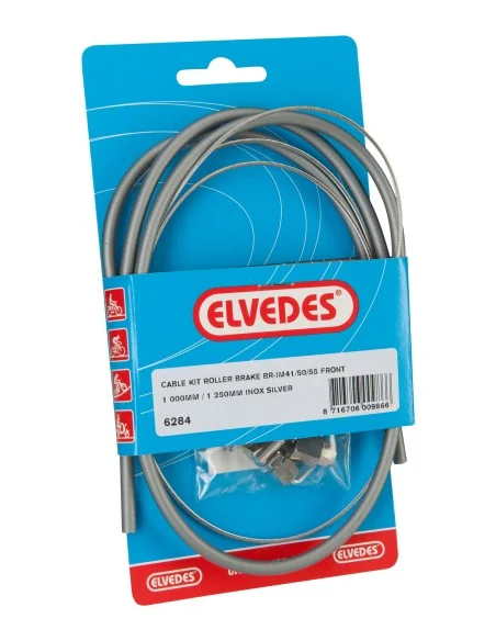 Rollerbrake kabelkit Elvedes BR-IM85/81/55/45 1000mm / 1250mm RVS - zilver (op kaart)