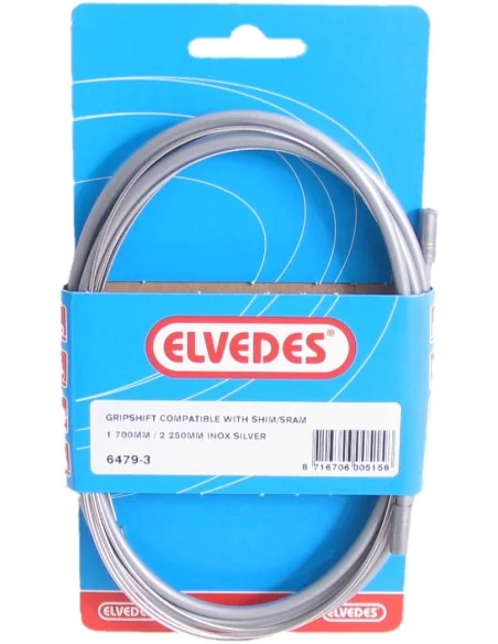 Versnellingskabelset 3-speed Elvedes Nexus 1700 / 2250 mm RVS - zilver (op kaart)