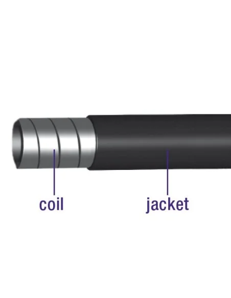 Rem buitenkabel Elvedes zonder teflon voering ø5,0mm / 30 meter - zwart (in een doos)