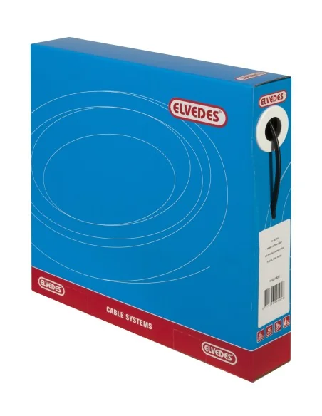 Rem buitenkabel Elvedes zonder teflon voering ø5,0mm / 30 meter - zwart (in een doos)