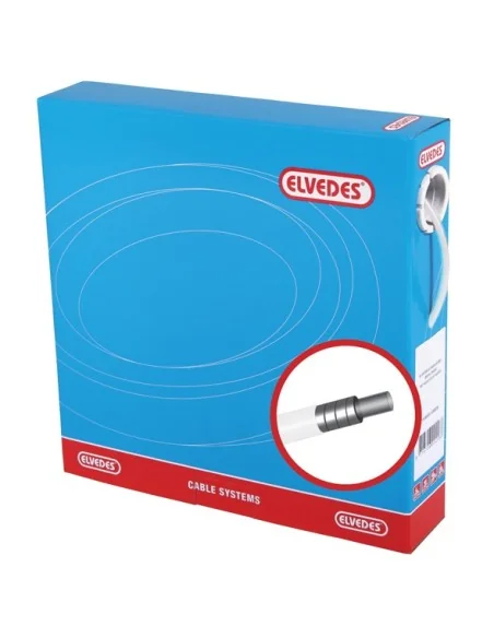 Rem buitenkabel Elvedes met teflon voering ø5,0mm / 30 meter - wit (in een doos)