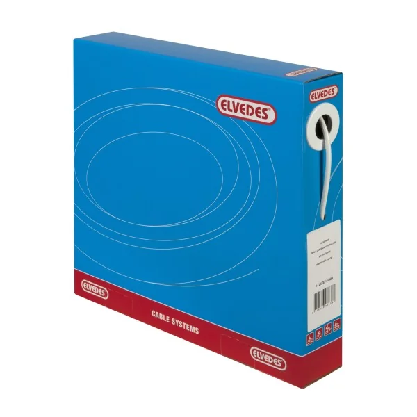 Rem buitenkabel Elvedes met teflon voering ø5,0mm / 30 meter - wit (in een doos)