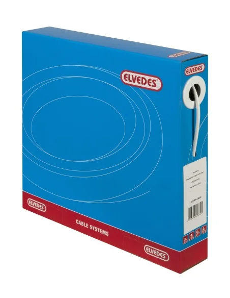 Rem buitenkabel Elvedes met teflon voering ø5,0mm / 30 meter - wit (in een doos)