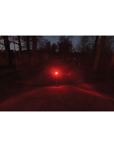 Achterlicht Axa Juno E6-12V met remlicht 80 mm- rood