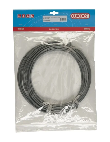 Rem buitenkabel Elvedes met teflon voering ø5.0mm / 10 meter - zilver (rol)