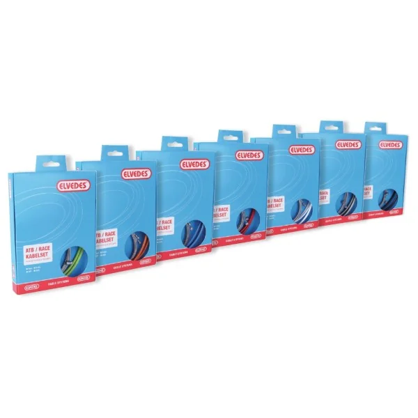 Rem kabelkit Elvedes ATB / race compleet - rood (in doosje)