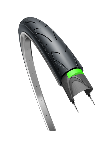 Buitenband Edge City Ranger Protect 28 x 1.40" / 37-622 - zwart met reflectie