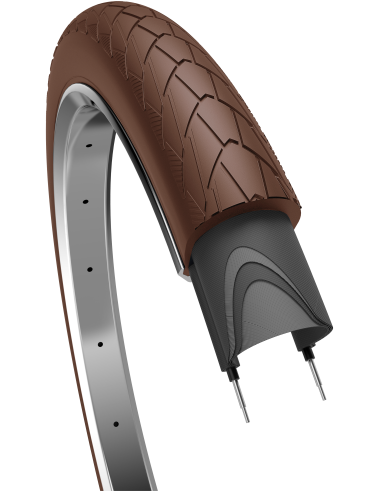 Buitenband Edge Mambo 28 x 2.00"/ 50-622 mm - donkerbruin met reflectie