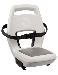 Kinderzitje achter Qibbel Junior 6+ met voetsteunen, gordel en beschermplaat - beige/bruin