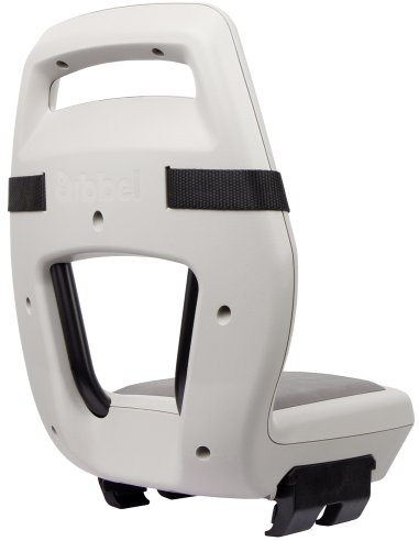 Kinderzitje achter Qibbel Junior 6+ met voetsteunen, gordel en beschermplaat - beige/bruin