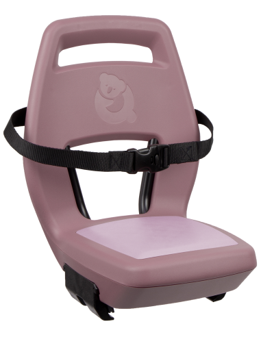 Kinderzitje achter Qibbel Junior 6+ met voetsteunen, gordel en beschermplaat - roze