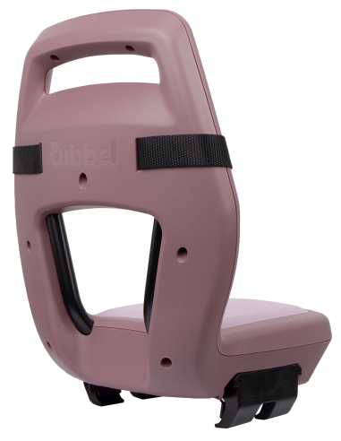 Kinderzitje achter Qibbel Junior 6+ met voetsteunen, gordel en beschermplaat - roze
