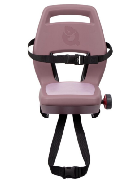 Kinderzitje achter Qibbel Junior 6+ met voetsteunen, gordel en beschermplaat - roze