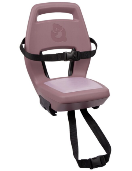 Kinderzitje achter Qibbel Junior 6+ met voetsteunen, gordel en beschermplaat - roze
