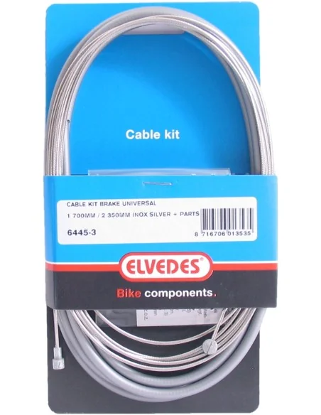 Universele remkabelkit Elvedes 1700mm / 2350mm verzinkt - zilver (op kaart)