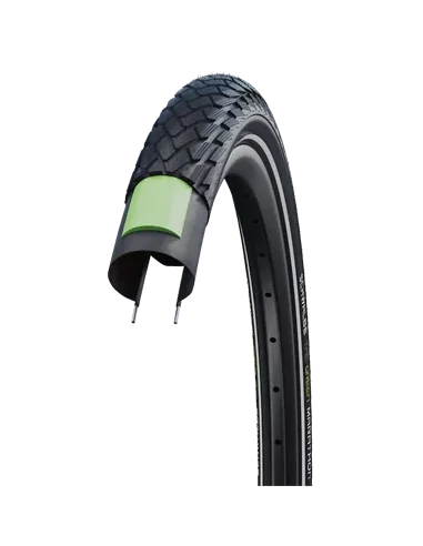Buitenband Schwalbe Green Marathon Greenguard 20 x 1.50"/40-406mm - zwart met reflectie