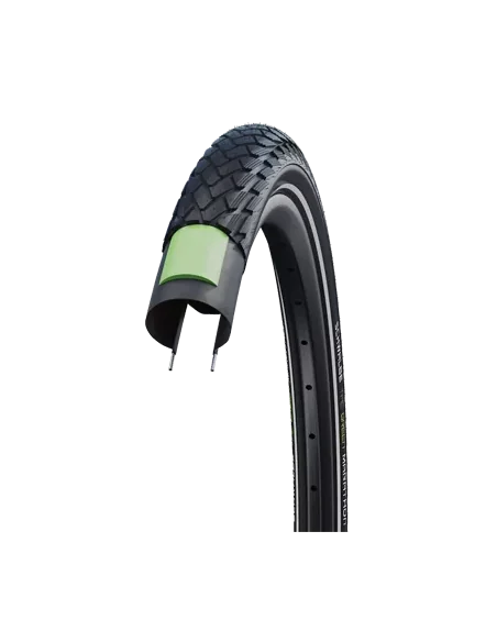 Buitenband Schwalbe Green Marathon GreenGuard 28 x 1.75"/ 47-622mm - zwart met reflectie