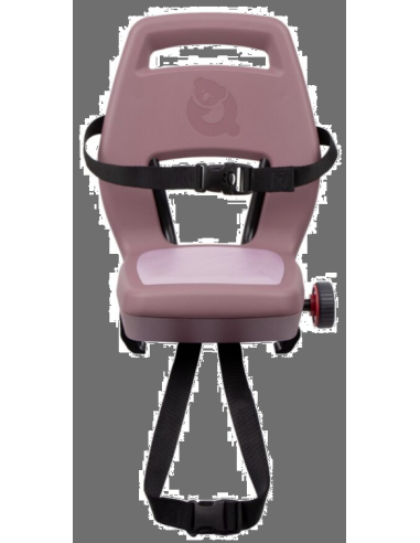 Kinderzitje achter Qibbel Junior 6+ met voetsteunen, gordel en beschermplaat - roze