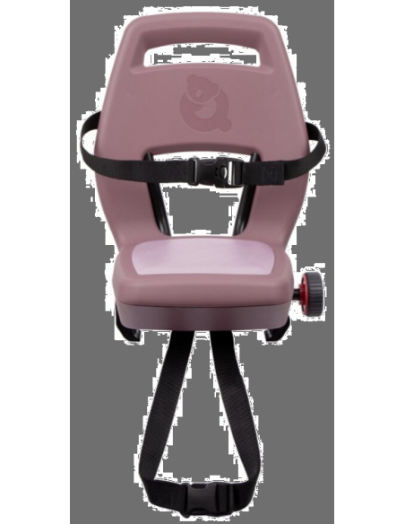 Kinderzitje achter Qibbel Junior 6+ met voetsteunen, gordel en beschermplaat - roze