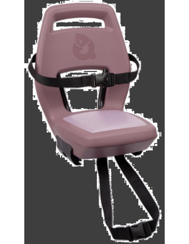 Kinderzitje achter Qibbel Junior 6+ met voetsteunen, gordel en beschermplaat - roze