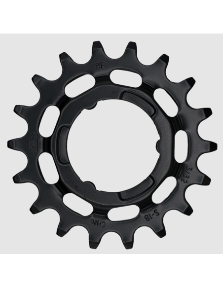 Tandwiel KMC Voor Shimano 18T O-MO Staal 3/32 inch - Zwart