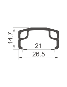 Voorwiel Rodi 28" / 622*21 Parallex - zilver