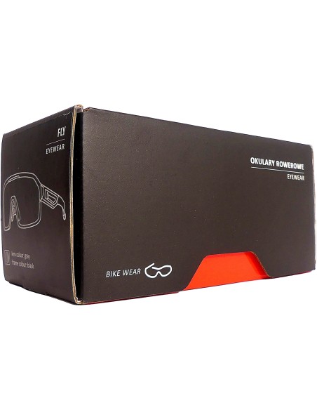 Fietsbril Kross Fly UV400 meekleurende lenzen - zwart frame