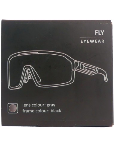 Fietsbril Kross Fly UV400 meekleurende lenzen - zwart frame