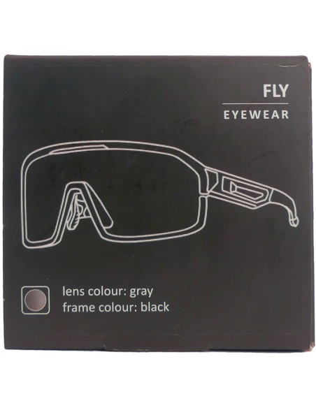 Fietsbril Kross Fly UV400 meekleurende lenzen - zwart frame