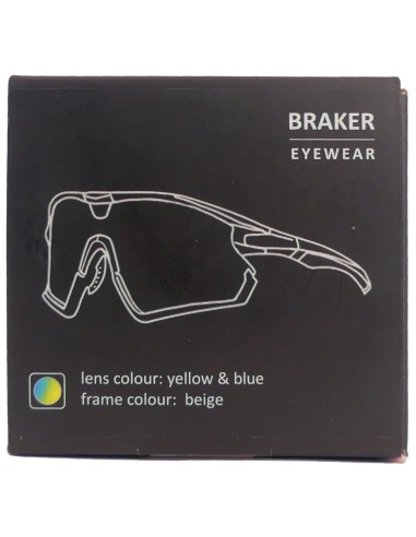 Fietsbril Kross Braker UV400 verwisselbare lenzen - beige frame