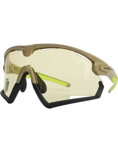 Fietsbril Kross Braker UV400 verwisselbare lenzen - beige frame
