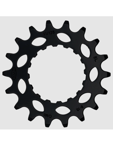 Tandwiel KMC Voor Bosch 18T CRO-MO Staal 11/128 inch - Zwart