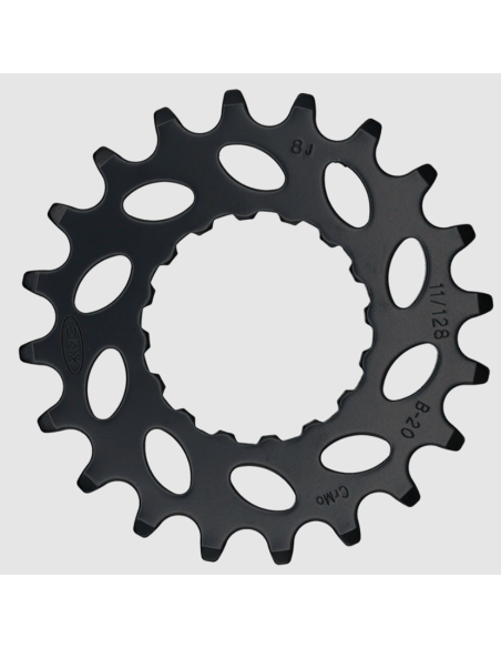 Tandwiel KMC Voor Bosch 20 O-MO Staal 11/128 inch - Zwart