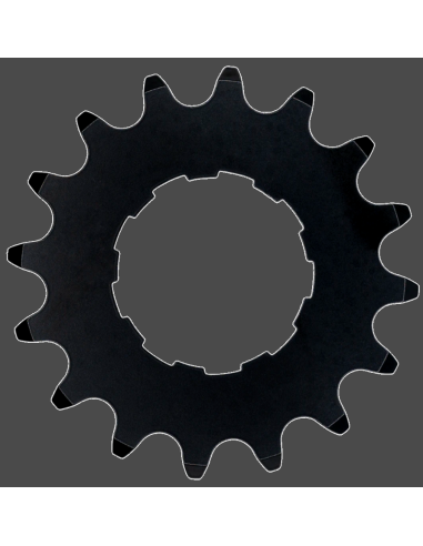 Tandwiel KMC Voor enviolo 16T O-MO Staal 3/32 inch - Zwart