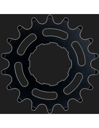 Tandwiel KMC Voor enviolo 18T O-MO Staal 3/32 inch - Zwart