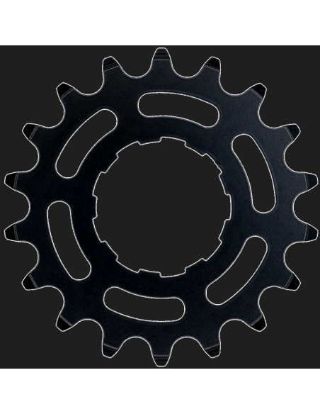 Tandwiel KMC Voor enviolo 18T O-MO Staal 3/32 inch - Zwart