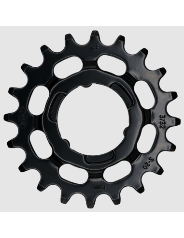 Tandwiel KMC Voor Shimano 20T O-MO Staal 3/32 inch - Zwart