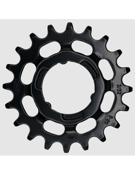 Tandwiel KMC Voor Shimano 20T O-MO Staal 3/32 inch - Zwart