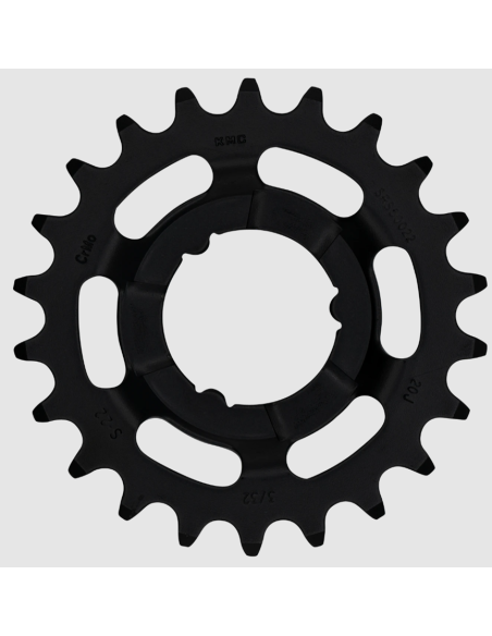 Tandwiel KMC Voor Shimano 22T O-MO Staal 3/32 inch - Zwart